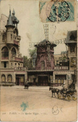 Carte postale ancienne Le Moulin Rouge
                                                                     à Paris 18e
                                