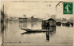 Inondation de Moret - Le champ de Mars