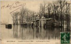 Montereau - Inondation de Janvier 1910 - La Promenade des Noues