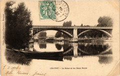 Chatou La Seine et les Deux Ponts à Chatou