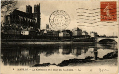 Mantes La Cathédrale et le Quai des Coldeliers
