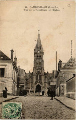Rambouillet Rue de la Republique et Eglise à Rambouillet