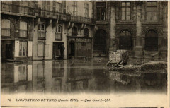 Inondations de Paris (Janvier 1910) - Quai Conti