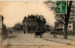 Maisons-Laffitte - Avenue de Poissy et rue St-Nicolas à Maisons-Laffitte