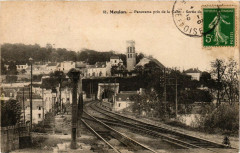 Meulan - Panorama pris de la Gare - Sortie de