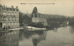 Meulan-Le Quai du Bailliage (Crue de Janvier 1910)