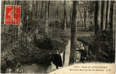 Carte postale ancienne Bois de Vincennes - Rivière du Lac de Saint-Mandé
                                                                     à Saint-Mandé
                                