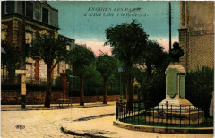 Enghien-les-Bains - La Statue Cotte et le Boulevard à Enghien-les-Bains