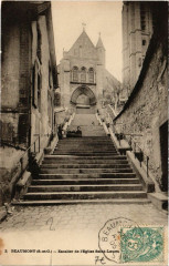 Beaumont (S.-et-O.) - Escalier de l'Eglise Saint-Laurent -
													95 Val d'Oise
												