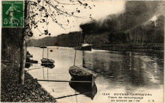 Auvers- Chaponval - Train de remorquage en amont de l'Ile -
													95 Val d'Oise
												
