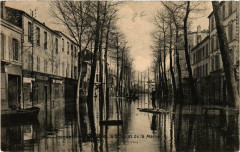 Alfortville Rue du Pont d'Ivry Inondation 1910 à Alfortville