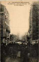 Champigny-sur-Marne La rue mIgnon Inondation 1910 à Champigny-sur-Marne