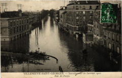 Villeneuve-Saint-Georges - Inondations de Janvier 1910 Rue de Paris à Villeneuve-Saint-Georges