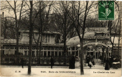 Carte postale ancienne Bois de Vincennes - Le Châlet du Lac
                                                                     à Paris 12e
                                