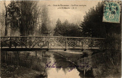 Carte postale ancienne Bois de Vincennes - Pont rustique, près Saint-Mandé
                                                                     à Saint-Mandé
                                