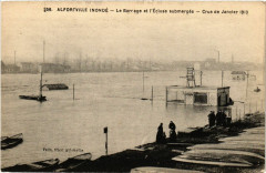 Alfortville Inonde - Le Barrage et l'Ecluse submerges à Alfortville