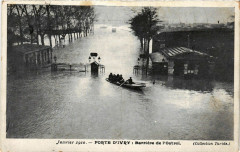 Carte postale ancienne Janvier 1910 - Porte d'Ivry : Barrière de l'Octroi
                                                                     à Paris 13e
                                