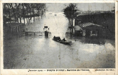 Carte postale ancienne Janvier 1910 - Porte d'Ivry : Barrière de l'Octroi
                                                                     à Paris 13e
                                