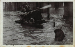Carte postale ancienne Ivry Sur Seine Inondations 1910 La Rue D'Ivry
                                                                     à Ivry-sur-Seine
                                