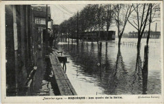 Asnieres - Les quais de la Seine, Janvier 1910 -
													92 Hauts de Seine
												