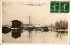 Nanterre - Inondation 1910 - Vue sur la Rue Ernest-Renan à Nanterre