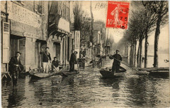 Asniéres -Inondations de janvier 1910 - Le quai d'Asniéres -
													92 Hauts de Seine
												
