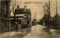 Inondation de Janvier 1910 - Courbevoie - Rue du Souvenir à Courbevoie