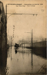 Levallois-Perret - Inondation de Jancier 1910 -Rue Victor-Hugo à Levallois-Perret