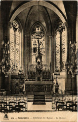 Nanterre Intérieur de l'Eglise-Le Choeur à Nanterre