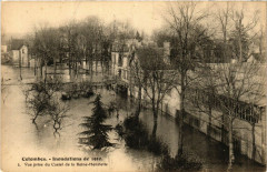 Inondations Colombes Vue prise du Castel de la Reine Henriette à Colombes