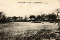 Carte postale ancienne Parc Denain - Une des transformations réalisées par le Conseil Municipal
                                                                     à Clichy
                                