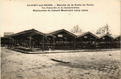 Carte postale ancienne Marché de la Porte de Paris
                                                                     à Clichy
                                