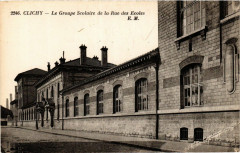 Carte postale ancienne Le Groupe Scolaire de la Rue des Ecoles
                                                                     à Clichy
                                