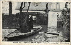Carte postale ancienne Janvier 1910 - Neuilly - Saint-James : Sortie d'une propriété
                                                                     à Neuilly-sur-Seine
                                