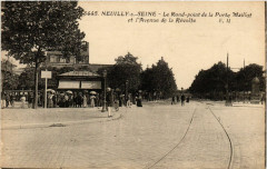 Carte postale ancienne Neuilly Sur Seine Le Rond Point De La Porte Maillot Et Avenue De La Revol
                                                                     à Neuilly-sur-Seine
                                