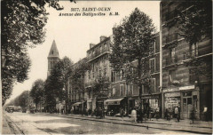 Carte postale ancienne Avenue des Batignolles
                                                                     à Saint-Ouen-sur-Seine
                                