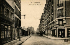 Carte postale ancienne La Rue des Rosiers
                                                                     à Saint-Ouen-sur-Seine
                                