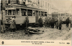 Explosion De Saint-DENIS, 4 Mars 1916 Un Cheval tué à Saint-Denis