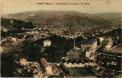 Tarare - Vue générale et Faubourg J.-B. Martin -
																					69170 Tarare
																			