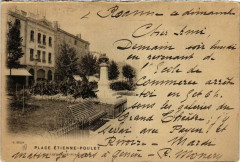 Carte postale ancienne Place Etienne POULEt Rhone
                                                                     à Villefranche-sur-Saône
                                