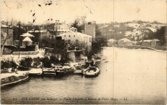 Ile Barbe sous la niege Vieille Chapelle et Maison de Victor Hugo