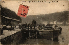 Lyon Quai Rambaud Docks de la Compagnie H.P.L.M. à Lyon