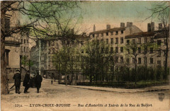 Lyon Croix Rousse. Rue d'Austerlit et Entrée de la rue de Belfort -
																					69000 Lyon
																			