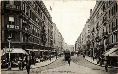 Lyon-La Rue de la Republique à Lyon