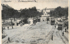 Carte postale ancienne Lyon Place Carnot.
                                                                     à Lyon
                                