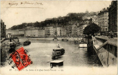 Lyon-La Saone et le Quai St-Vincent à Lyon