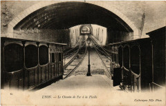 Carte postale ancienne Lyon - Le Chemin de Fer a la Ficelle
                                                                     à Lyon
                                