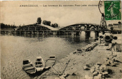 Andrezieux - Les travaux du nouveau Pont (coté Andrezieux) -
													42 Loire
												