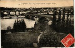 Andrezieux - Vue panoramique sur le Ville et le Pont -
													42 Loire
												