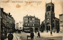 Roanne Eglise St-Etienne-Place du Palais de Justice à Roanne